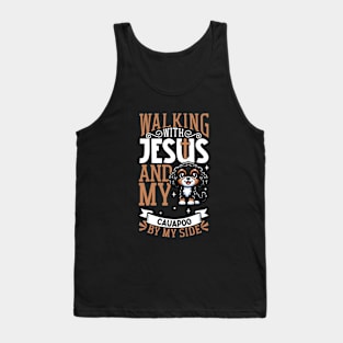 Jesus and dog - Cavapoo Tank Top